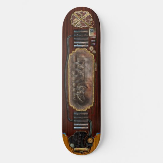 Skateboard Steampunk - Motorisé (Recto)