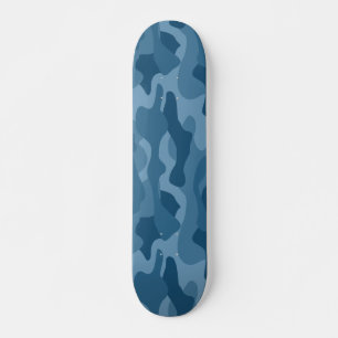 Skateboard Steel Blue Monocolor Camo