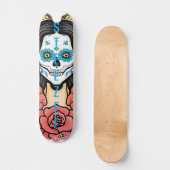 Skateboard Steeze Custom Sugar Skull Paint Visage (Recto)