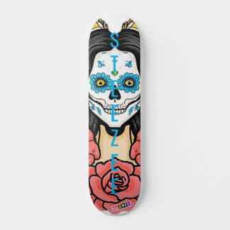 Skateboard Steeze Custom Sugar Skull Paint Visage