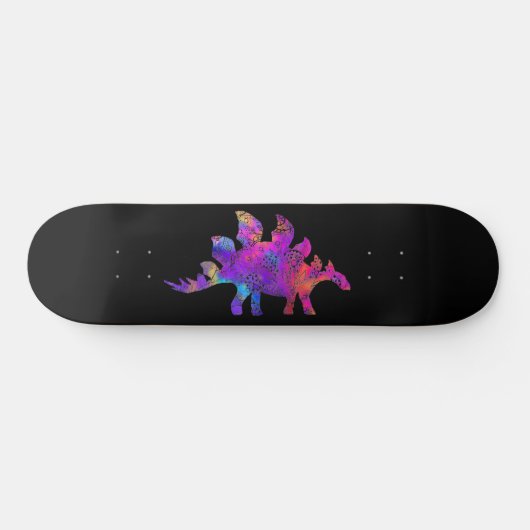 Skateboard Stegosaurus arc-en-ciel (Horz)