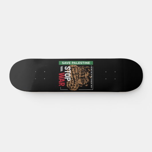 Skateboard Stop War Save Palestine (Horz)