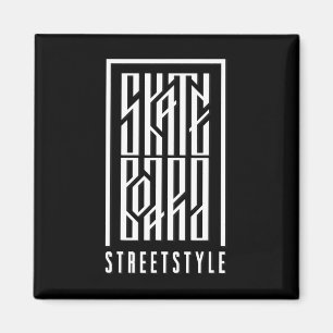 Skateboard Straatstijl - Skateboarder En Skatebo Magneet