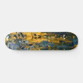 Skateboard Streak Grunge Sarcelle Doré (Horz)