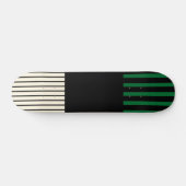 Skateboard Stripes couleur - Vert, Crème et Noir (Horz)