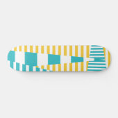Skateboard Stripes on Stripes - Turquoise et Jaune (Horz)