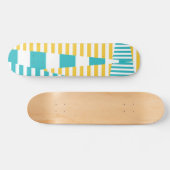 Skateboard Stripes on Stripes - Turquoise et Jaune (Horz)