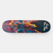 Skateboard Stunning Colorful Phoenix Arising from the Flames (Horz)