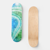 Skateboard Style Abstrait Tropical Vert Vave (Recto)