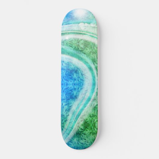 Skateboard Style Abstrait Tropical Vert Vave (Recto)