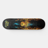 Skateboard Style Cool bleu et jaune brillant (Horz)