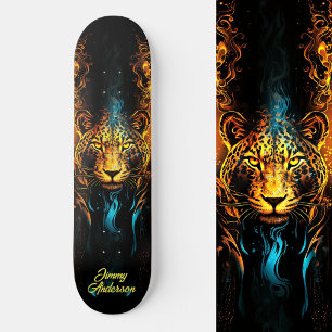 Skateboard Style Cool bleu et jaune brillant
