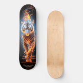 Skateboard Style Cool brillant et blanc Tigre Frise (Recto)