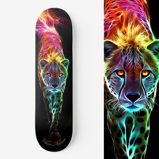 Skateboard Style Cool flamboyant au guépard