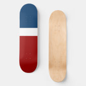 Skateboard Style de bloc de couleur bleu blanc (Recto)