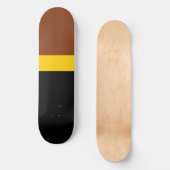 Skateboard Style de bloc de couleur Brown jaune (Recto)