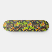Skateboard Style graffiti et vert néon 'Ride Fast Live Free' (Horz)