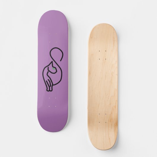 Skateboard Style Kitty Cat Outline (Recto)