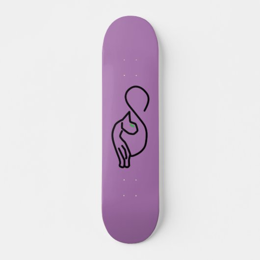 Skateboard Style Kitty Cat Outline (Devant)