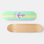 Skateboard Style Rainbow Pastel couleurs Ancre personnalisée (Horz)