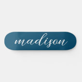 Skateboard Stylish Signature simple Marine Bleu Monogramme (Horz)