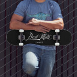 Skateboard Stylisme noir typographie Best Man Groomsmen<br><div class="desc">Stylish Black White Retro Typographie Vintage Best Man Groomsmen customise skateboard avec nom personnalisé.</div>