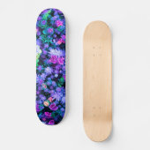 Skateboard Succulents floraux roses et pourpres Girly (Recto)