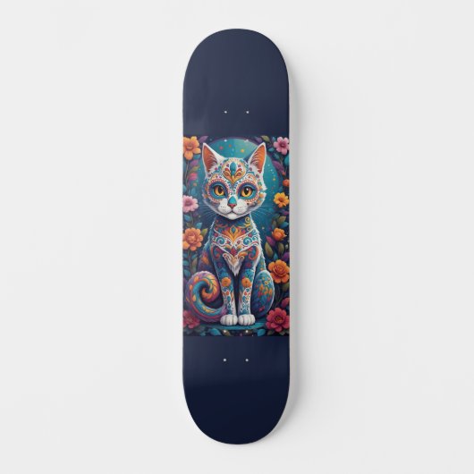 Skateboard Sugar Skull Kitty (Recto)