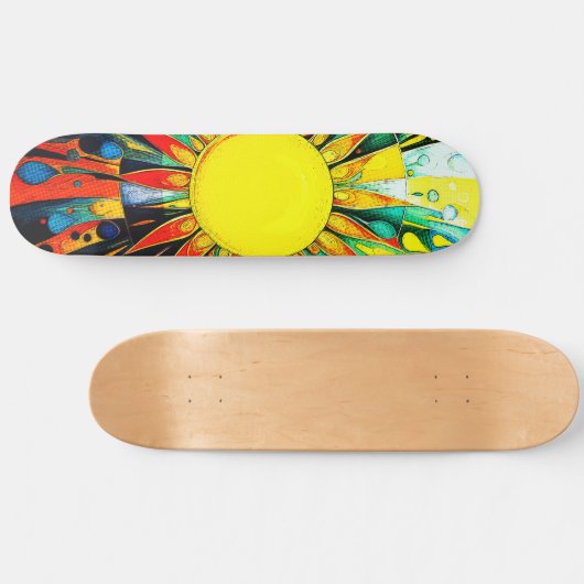 Skateboard Sun En Abstrait 910 (Horz)