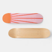 Skateboard Sun Sunrise Pastel Pink et Orange Sunshine (Horz)
