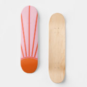 Skateboard Sun Sunrise Pastel Pink et Orange Sunshine (Recto)
