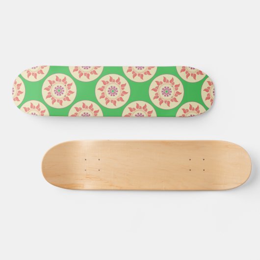 Skateboard Sunburst Mandala Skate Deck (Horz)
