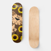 Skateboard Sunflower Kitten Cat (Voorkant)