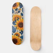 Skateboard Sunflower Skies : Un Artwork Floral Radiant (Recto)