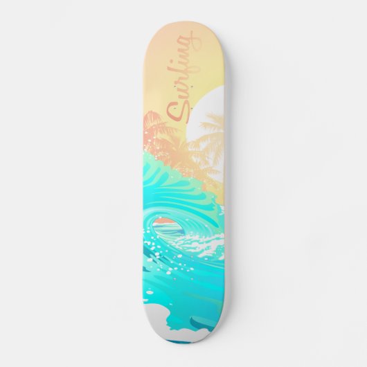 Skateboard Sunrise Surfer (Recto)