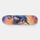 Skateboard Sunset Lake River Unicorn Seven (Horz)