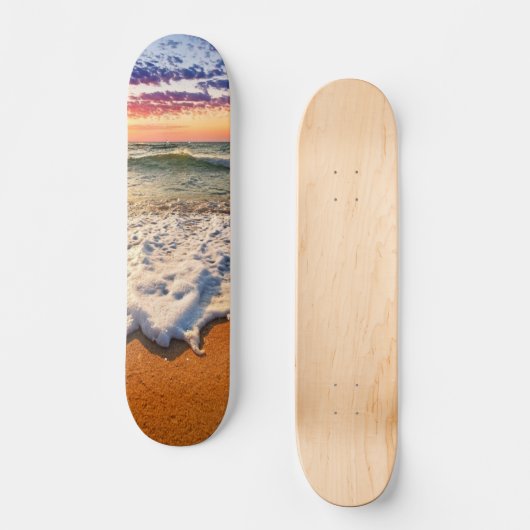 Skateboard Sunset plage (Recto)