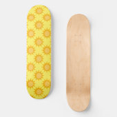 Skateboard Sunshine Sun Pattern Design On Yellow  (Recto)