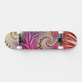 Skateboard Super Abstrait Digital Funky Boho Spiral Fractal (Horz)