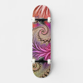 Skateboard Super Abstrait Digital Funky Boho Spiral Fractal (Recto)