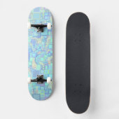 Skateboard Super coloré Carrés funky (Recto)