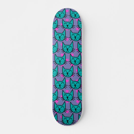 Skateboard Super Cute Cat pattern (Devant)