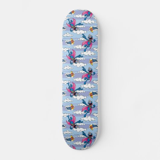 Skateboard Super Grover Comic Rayé Bleu Motif (Recto)