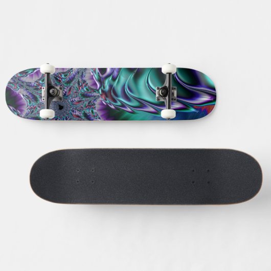 Skateboard Super Trippy Funky Psychedelic Fractal Art (Horz)