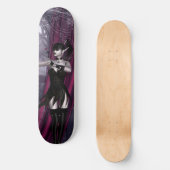 Skateboard Superbe fille Goth toiles & rideaux (Recto)