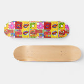 Skateboard Superhero comic pop art background  (Horz)