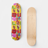 Skateboard Superhero comic pop art background  (Recto)