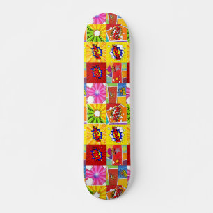 Skateboard Superhero comic pop art background