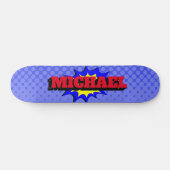 Skateboard Superhero Kids Comic Book Nom personnalisé (Horz)