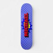 Skateboard Superhero Kids Comic Book Nom personnalisé (Devant)